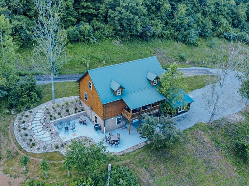 Ash Ridge Lodge, Hocking Hills - aerial photo