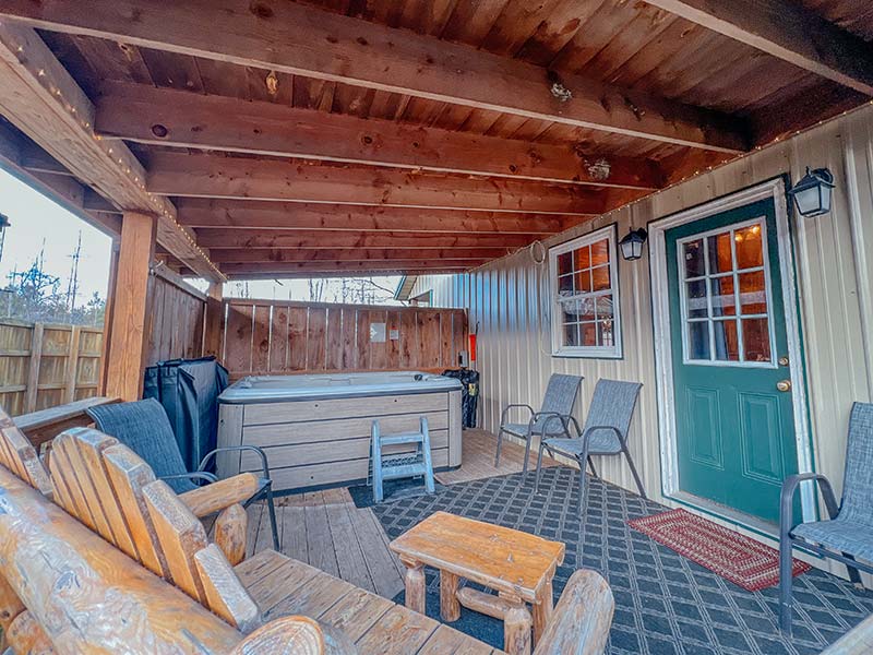 Enjoy the back porch at the Cuddle Bug!