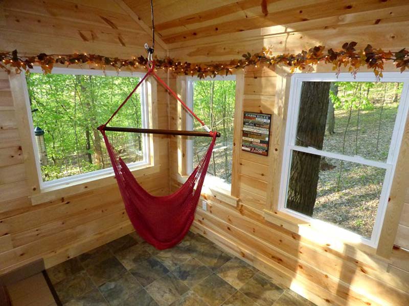 Hammock Chair at Lovers Loft Cabin