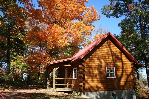 The Sweet Heart is a real Hocking Hills log cabin